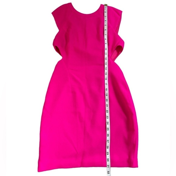 Zio New York Neon Hot Pink Cut Out Bodycon Structured Mini Dress Women’s Small - Picture 14 of 14